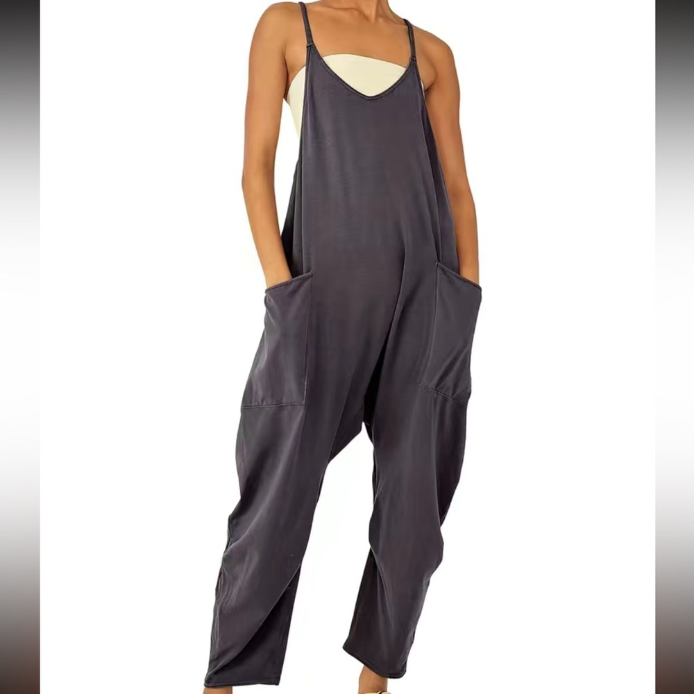 NWOT Deep Grey Jumpsuit with Pockets